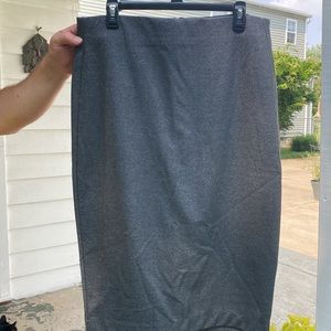 Grey and silver metallic skirt